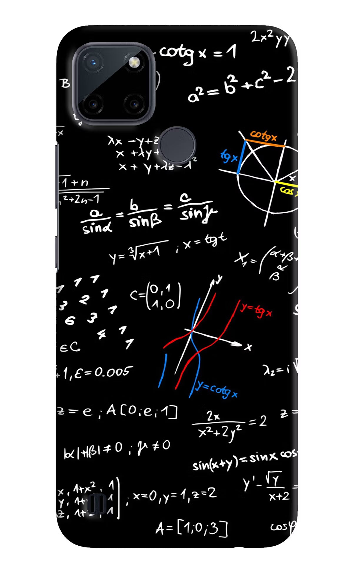 Mathematics Formula Realme C21Y/C25Y Hard Case Back Cover by Casekaro