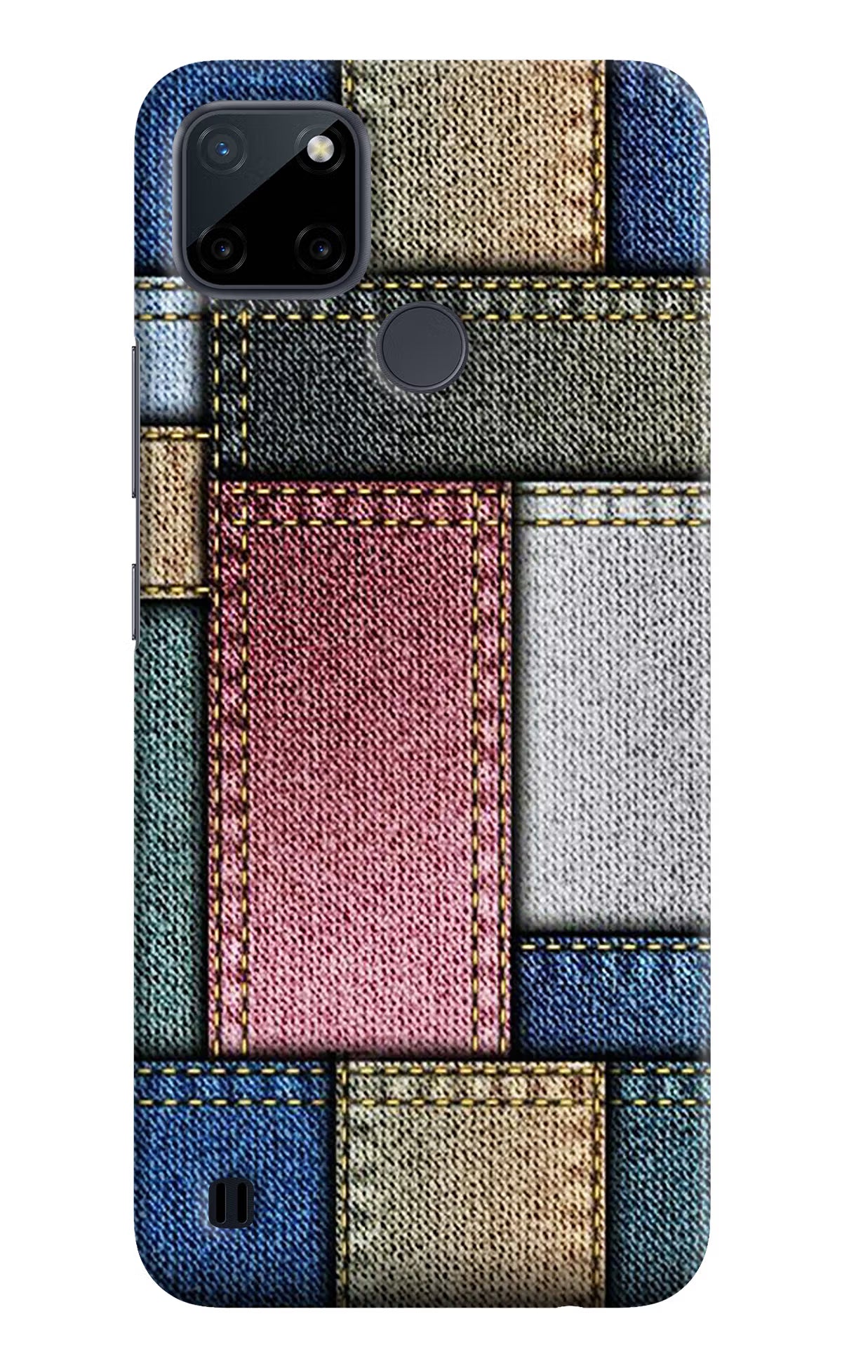 Multicolor Jeans Realme C21Y/C25Y Hard Case Back Cover by Casekaro