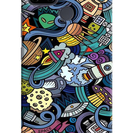 Space Abstract Realme C21Y/C25Y Hard Case Back Cover by Casekaro