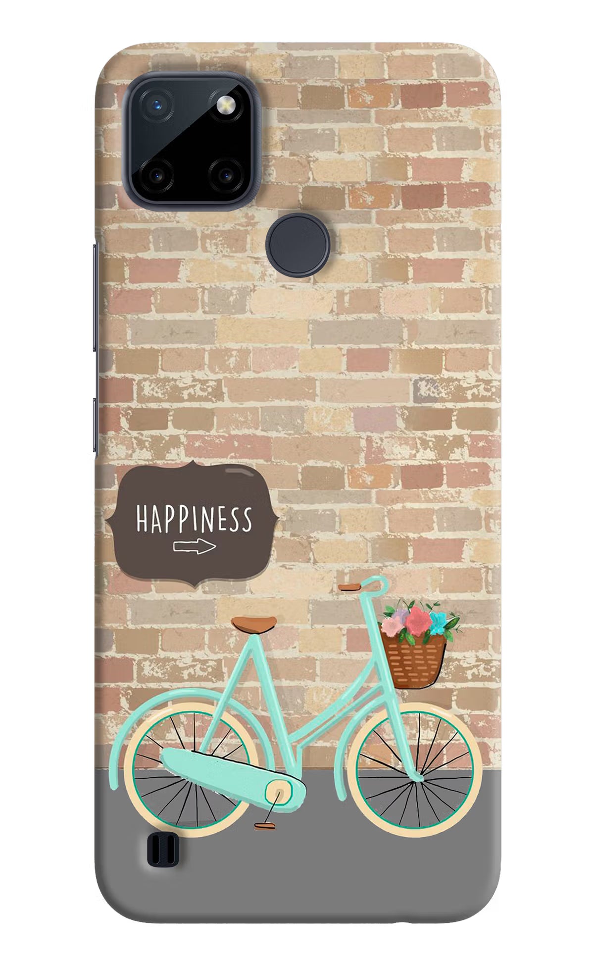 Happiness Artwork Realme C21Y/C25Y Hard Case Back Cover by Casekaro
