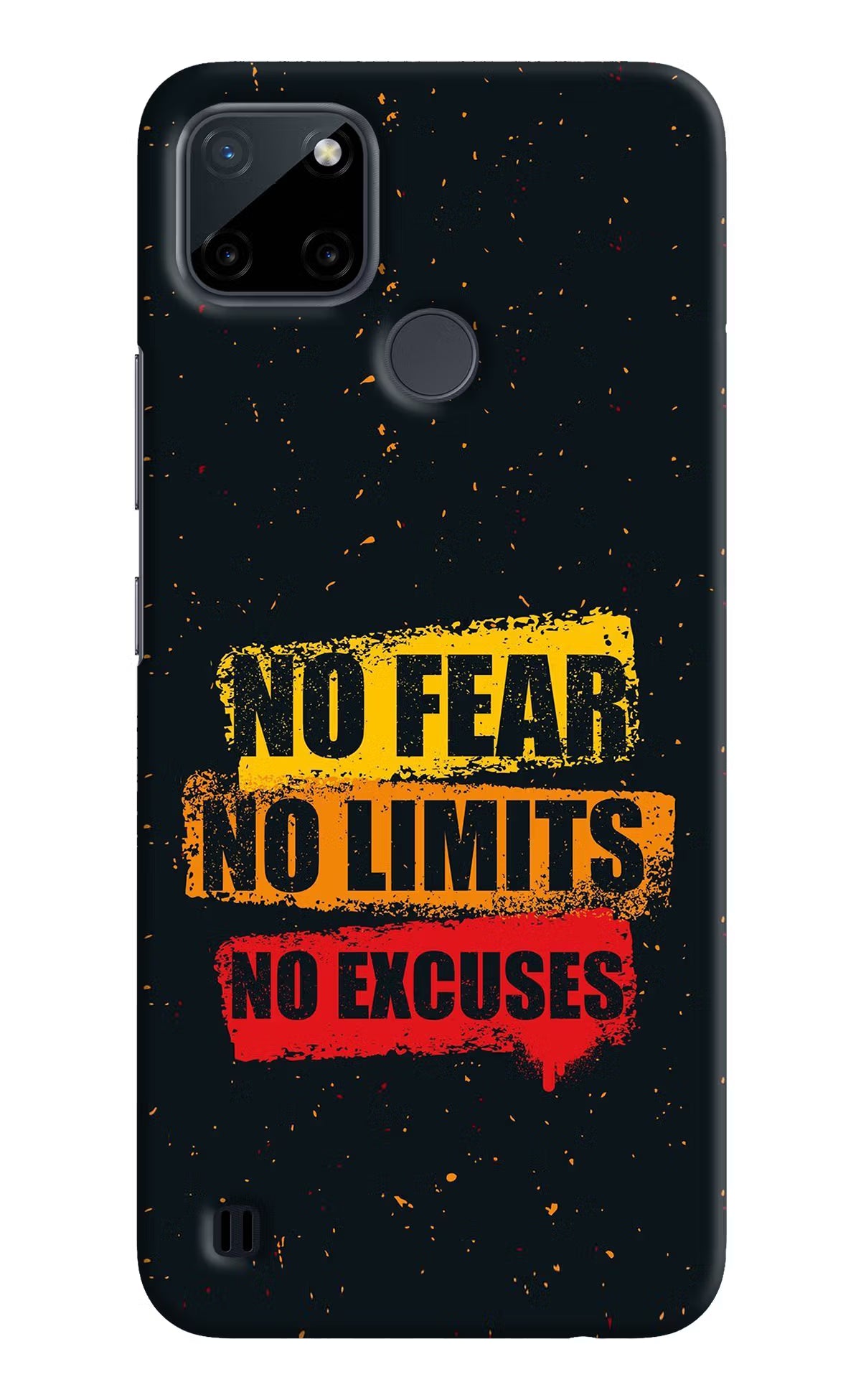 No Fear No Limits No Excuse Realme C21Y/C25Y Hard Case Back Cover by Casekaro