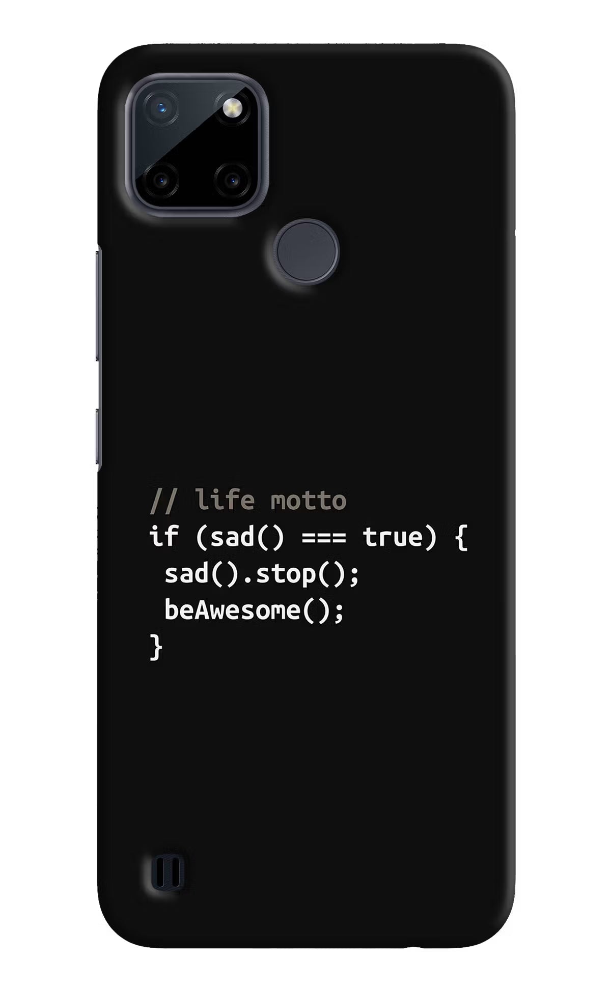 Life Motto Code Realme C21Y/C25Y Hard Case Back Cover by Casekaro