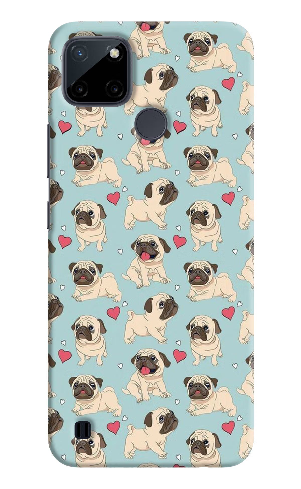 Pug Dog Realme C21Y/C25Y Hard Case Back Cover by Casekaro