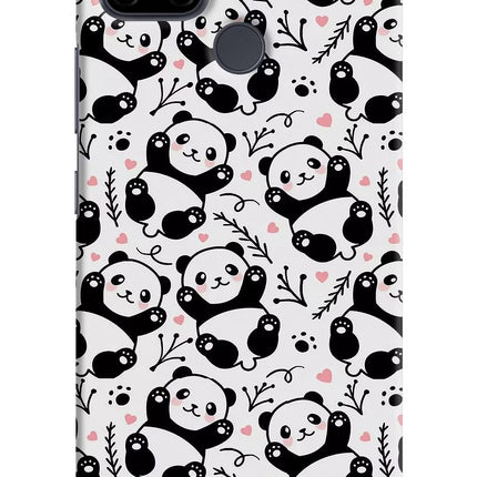Cute Panda Realme C21Y/C25Y Hard Case Back Cover by Casekaro