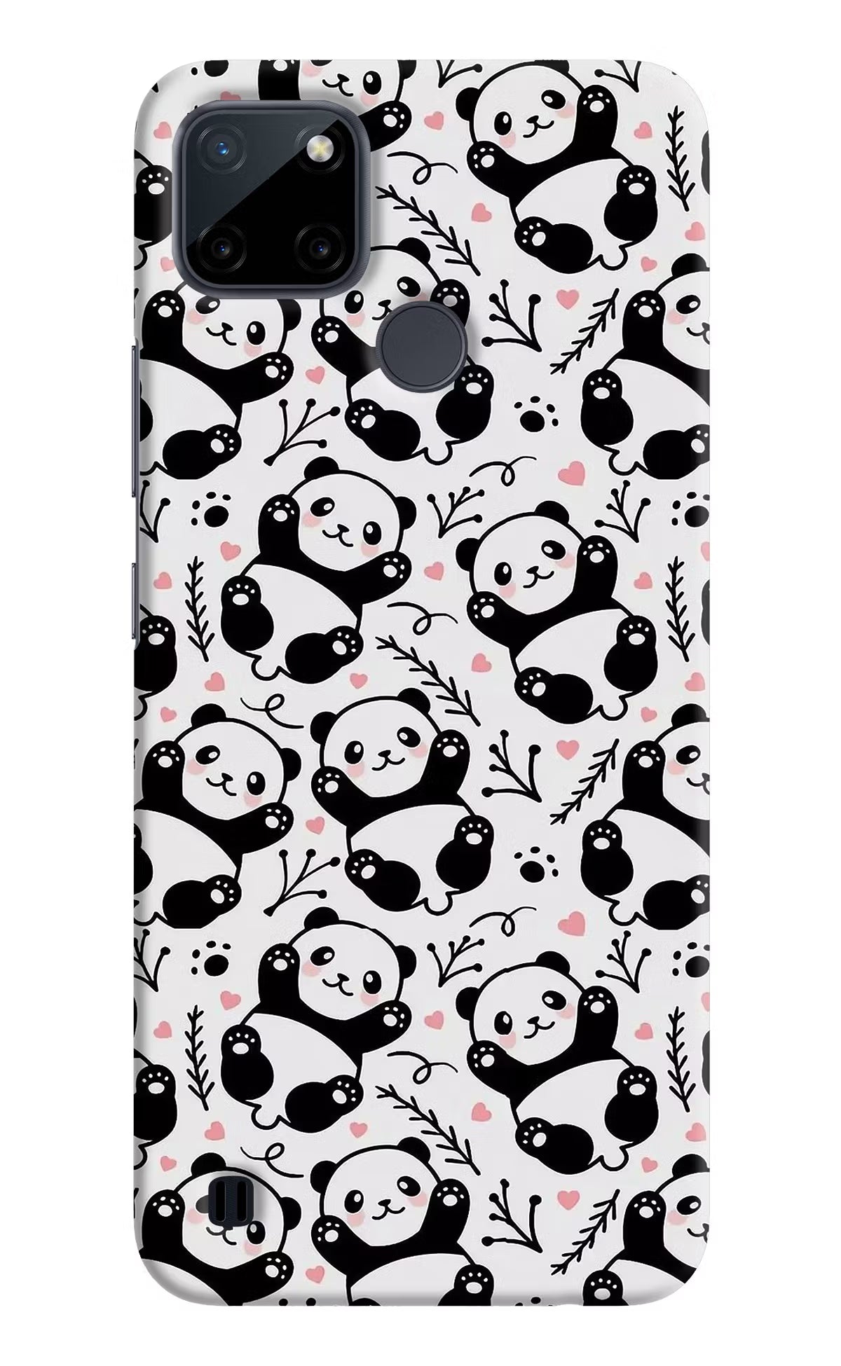 Cute Panda Realme C21Y/C25Y Hard Case Back Cover by Casekaro