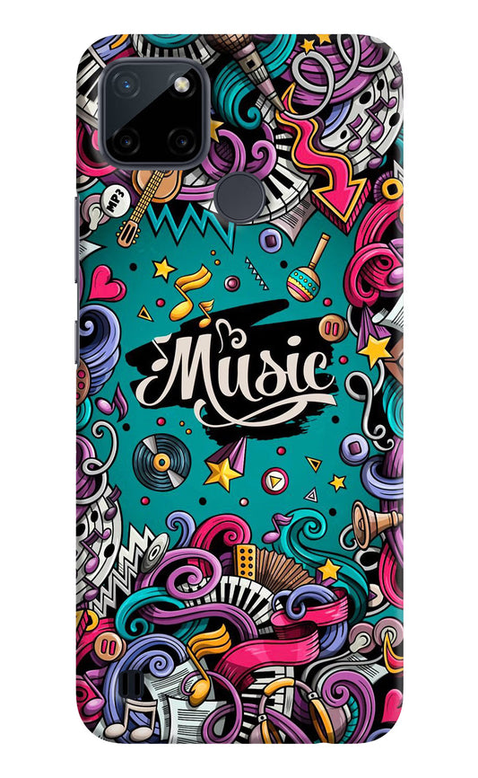 Music Graffiti Realme C21Y/C25Y Hard Case Back Cover by Casekaro
