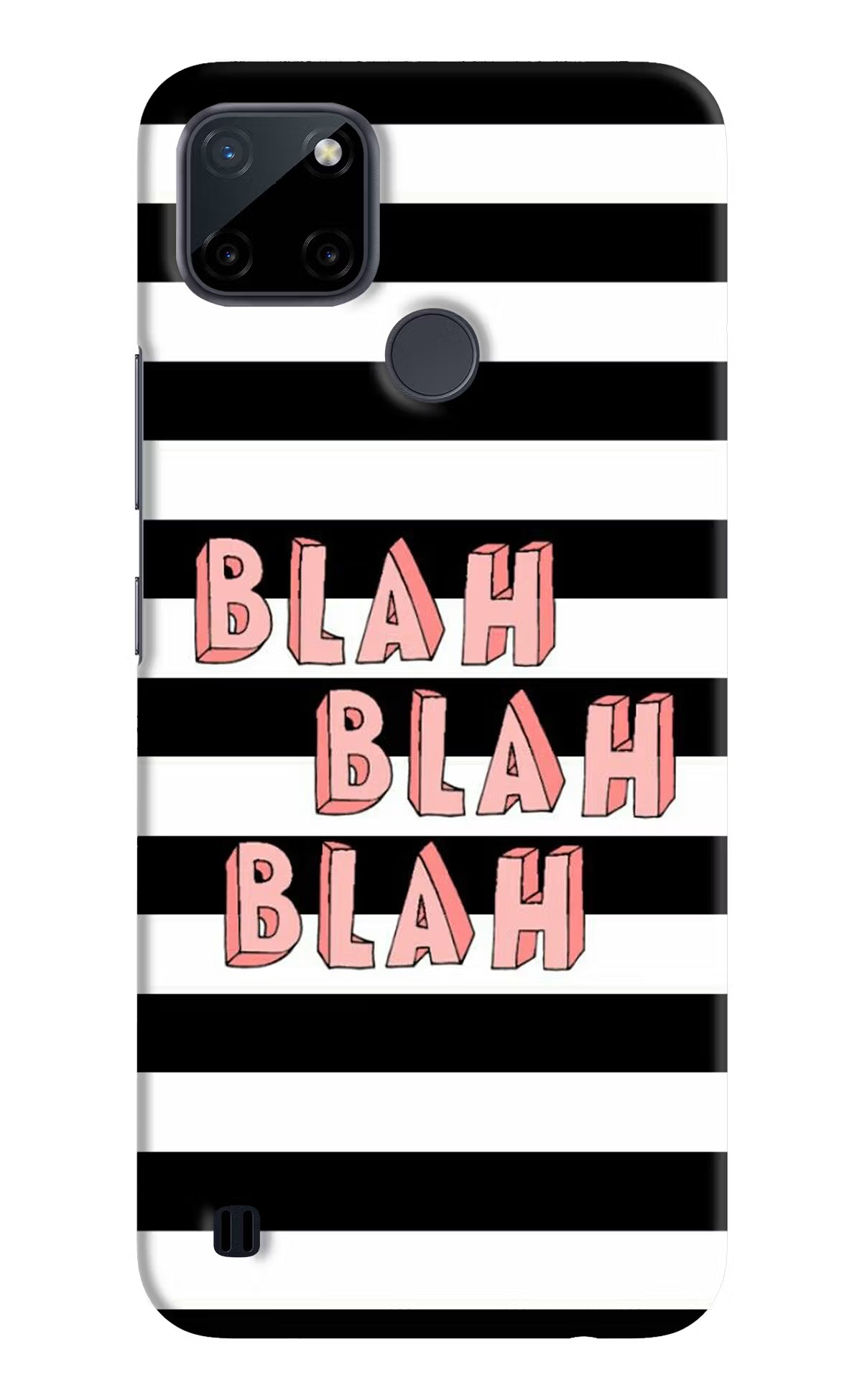 Blah Blah Blah Realme C21Y/C25Y Hard Case Back Cover by Casekaro