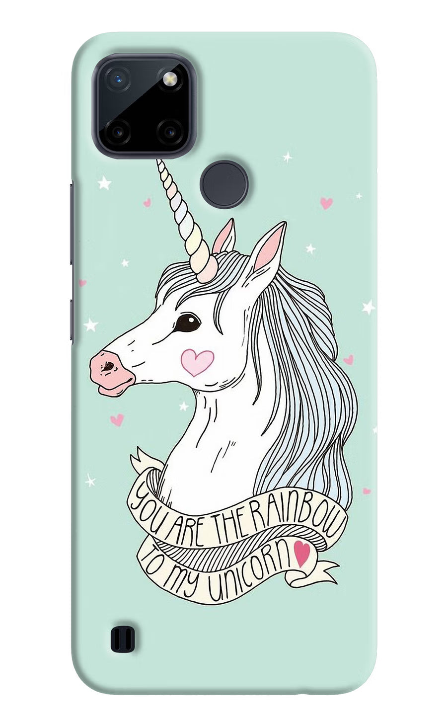 Unicorn Wallpaper Realme C21Y/C25Y Back Cover, Hard case