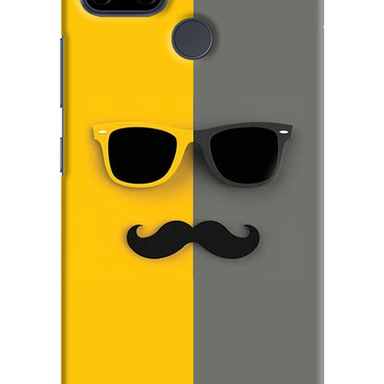 Sunglasses with Mustache Realme C21Y/C25Y Hard Case Back Cover by Casekaro