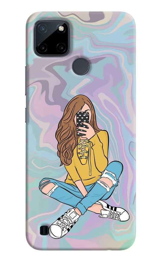 Selfie Girl Realme C21Y/C25Y Hard Case Back Cover by Casekaro