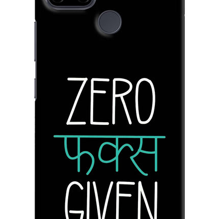 Zero Fucks Given Realme C21Y/C25Y Hard Case Back Cover by Casekaro
