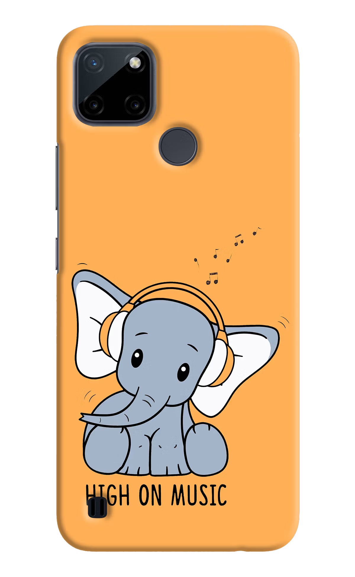 High On Music Realme C21Y/C25Y Hard Case Back Cover by Casekaro
