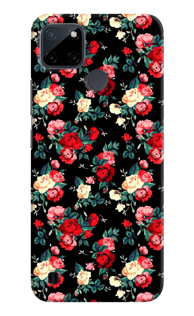 Rose Pattern Realme C21Y/C25Y Hard Case Back Cover by Casekaro