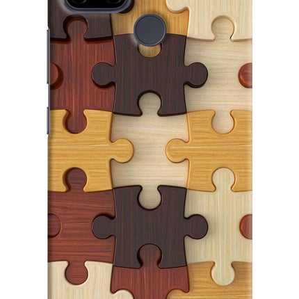 Wooden Puzzle Realme C21Y/C25Y Hard Case Back Cover by Casekaro