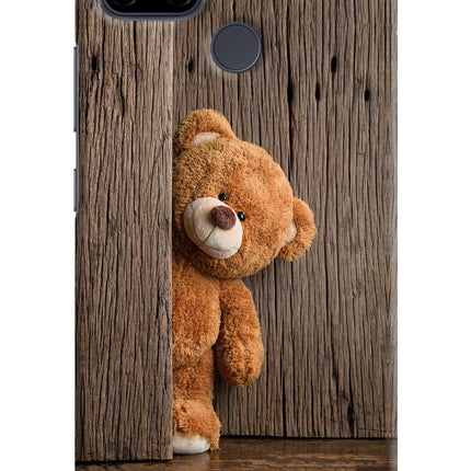 Teddy Wooden Realme C21Y/C25Y Hard Case Back Cover by Casekaro