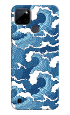Blue Waves Realme C21Y/C25Y Hard Case Back Cover by Casekaro
