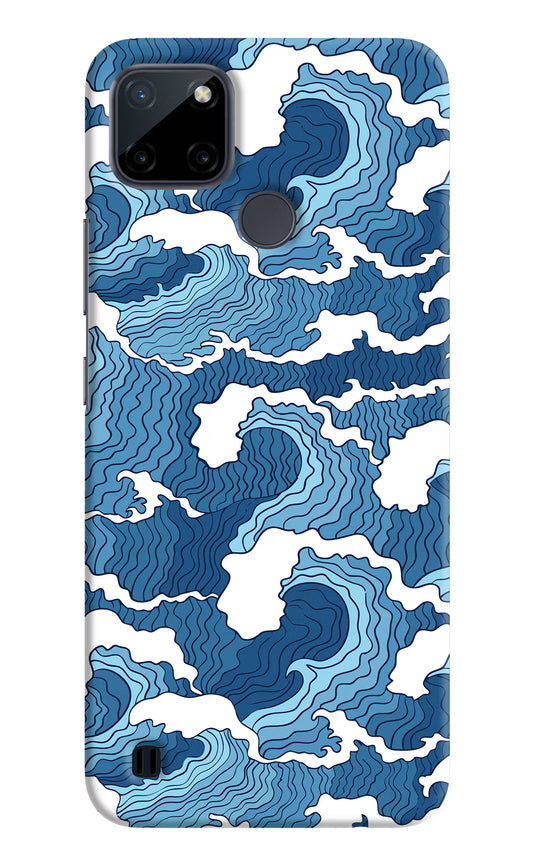 Blue Waves Realme C21Y/C25Y Hard Case Back Cover by Casekaro