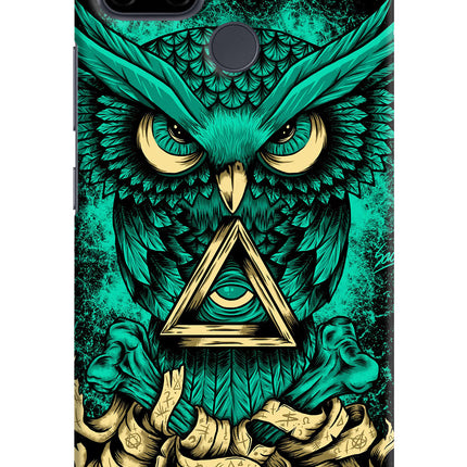 Green Owl Realme C21Y/C25Y Hard Case Back Cover by Casekaro