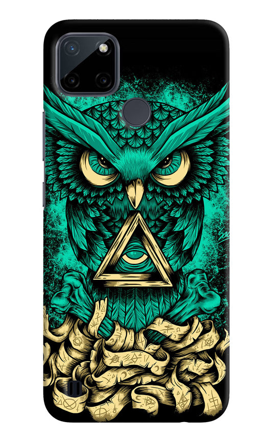 Green Owl Realme C21Y/C25Y Hard Case Back Cover by Casekaro