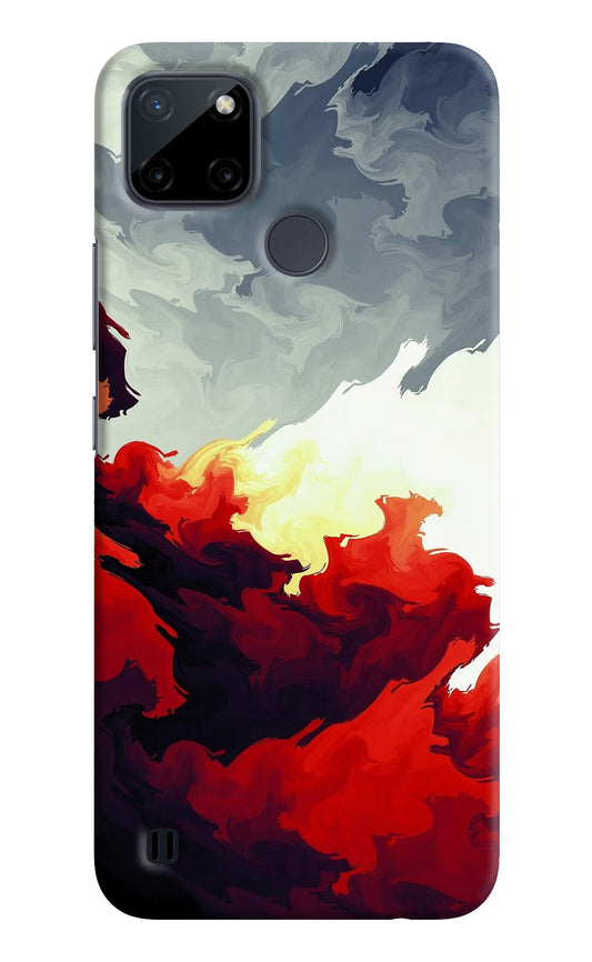Fire Cloud Realme C21Y/C25Y Hard Case Back Cover by Casekaro