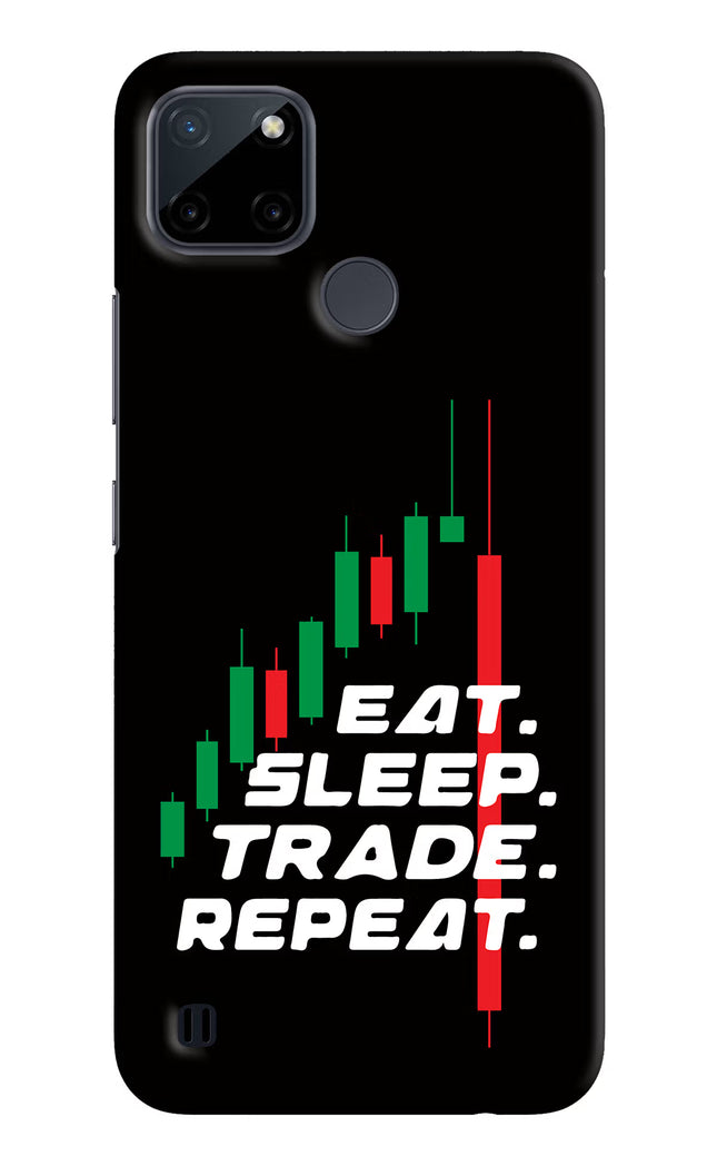 Eat Sleep Trade Repeat Realme C21Y/C25Y Hard Case Back Cover by Casekaro