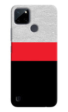 Tri Color Pattern Realme C21Y/C25Y Hard Case Back Cover by Casekaro