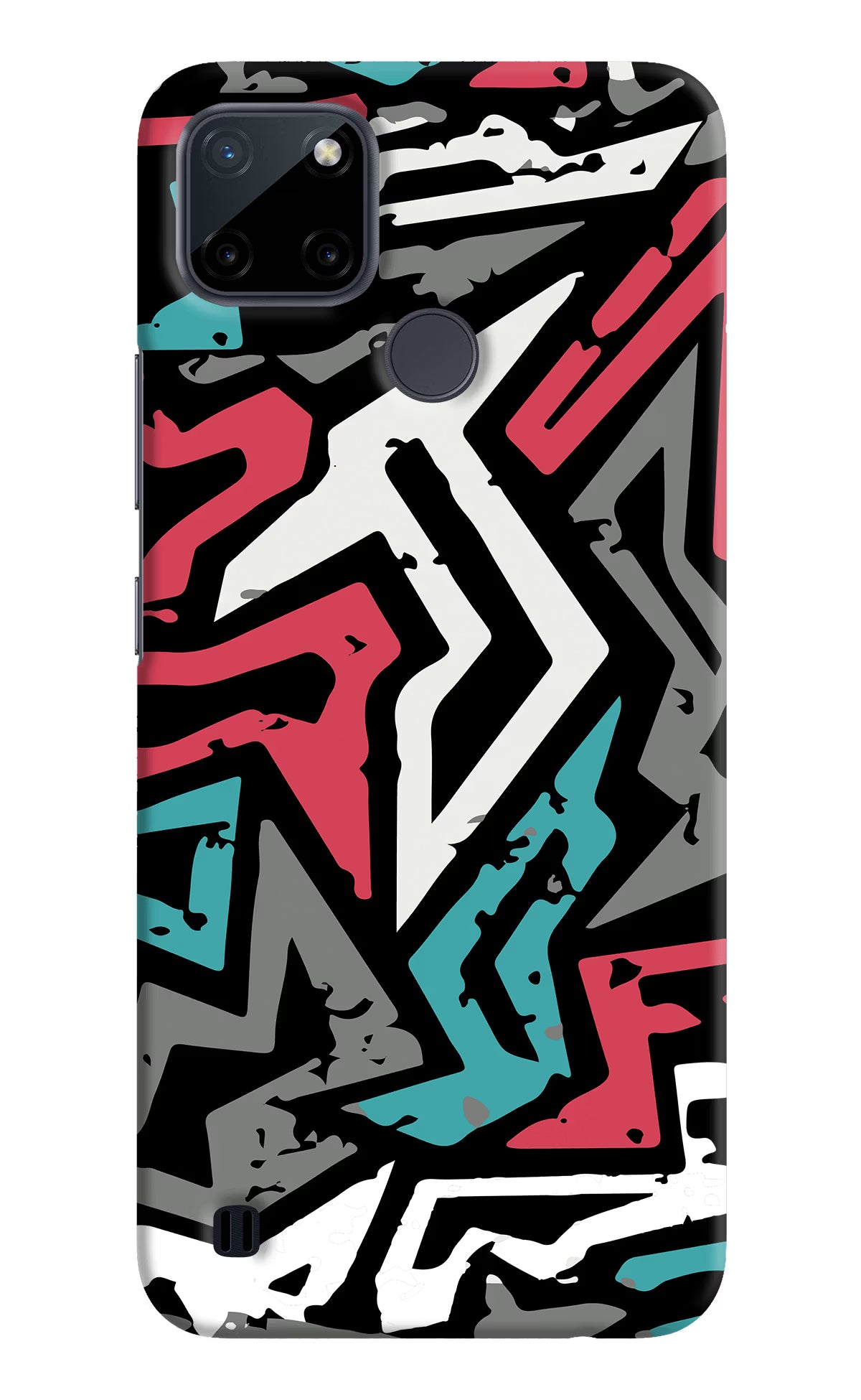 Geometric Graffiti Realme C21Y/C25Y Hard Case Back Cover by Casekaro