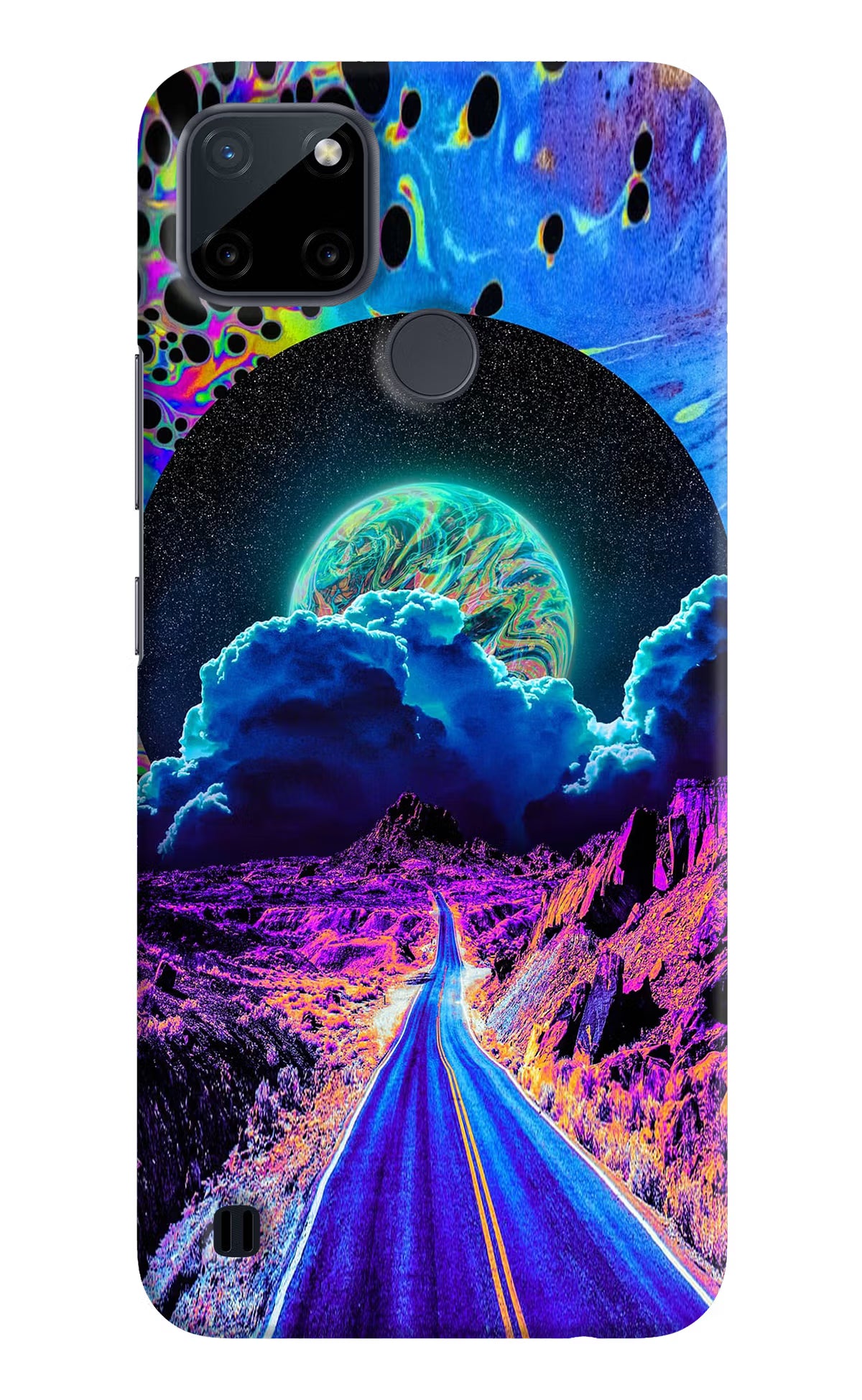 Psychedelic Painting Realme C21Y/C25Y Hard Case Back Cover by Casekaro