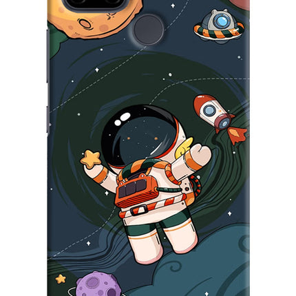 Cartoon Astronaut Realme C21Y/C25Y Hard Case Back Cover by Casekaro