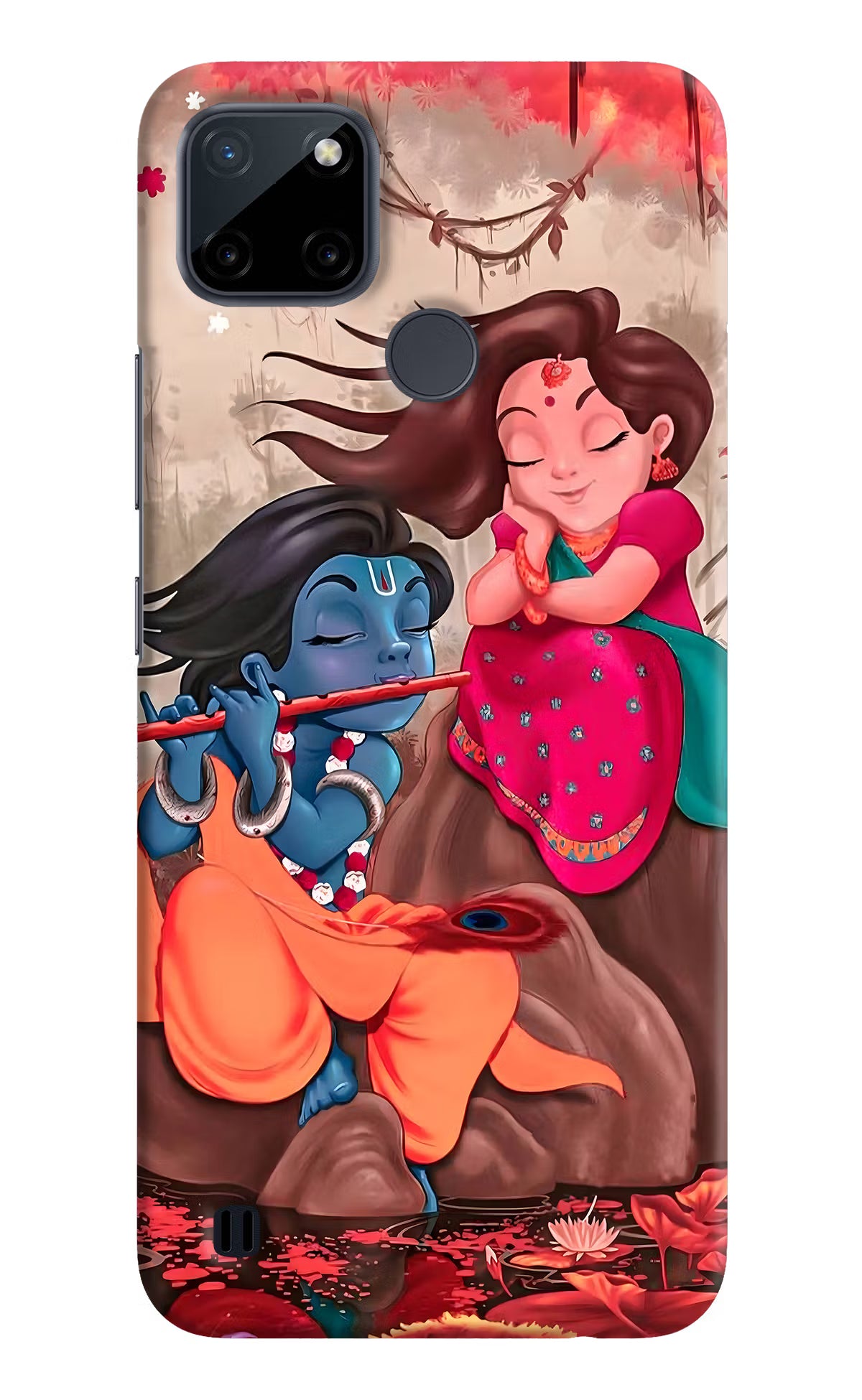 Radhe Krishna Realme C21Y/C25Y Hard Case Back Cover by Casekaro