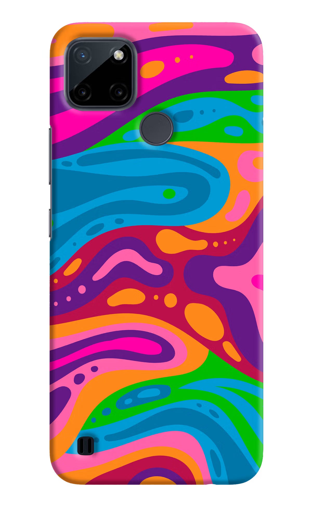 Trippy Pattern Realme C21Y/C25Y Hard Case Back Cover by Casekaro