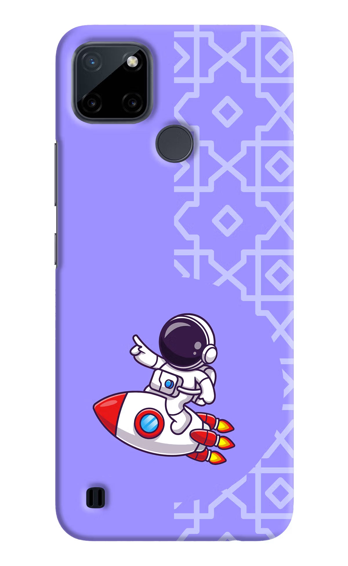 Cute Astronaut Realme C21Y/C25Y Hard Case Back Cover by Casekaro