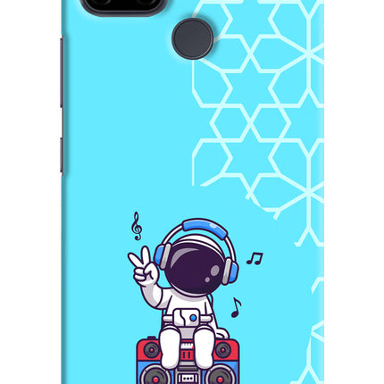 Cute Astronaut Chilling Realme C21Y/C25Y Hard Case Back Cover by Casekaro