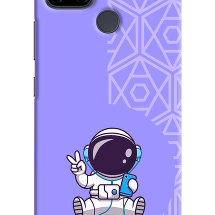 Cute Astronaut Chilling Realme C21Y/C25Y Hard Case Back Cover by Casekaro
