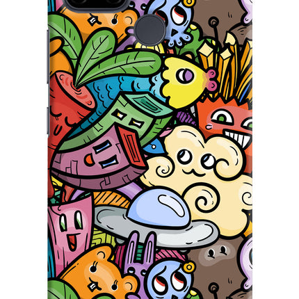 Veggie Doodle Realme C21Y/C25Y Hard Case Back Cover by Casekaro