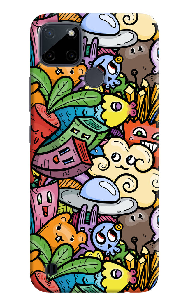 Veggie Doodle Realme C21Y/C25Y Hard Case Back Cover by Casekaro