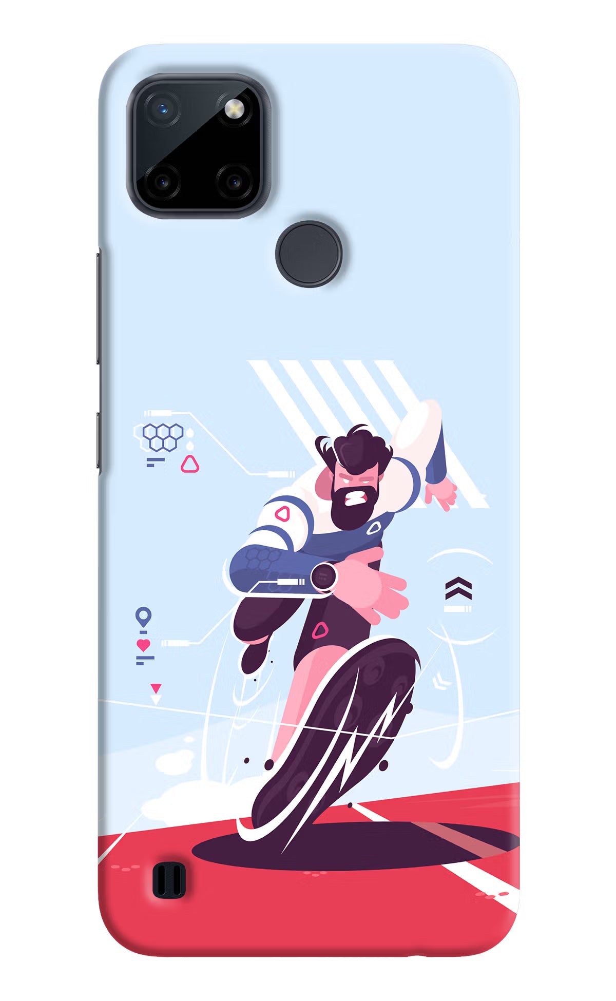 Run Pro Realme C21Y/C25Y Hard Case Back Cover by Casekaro