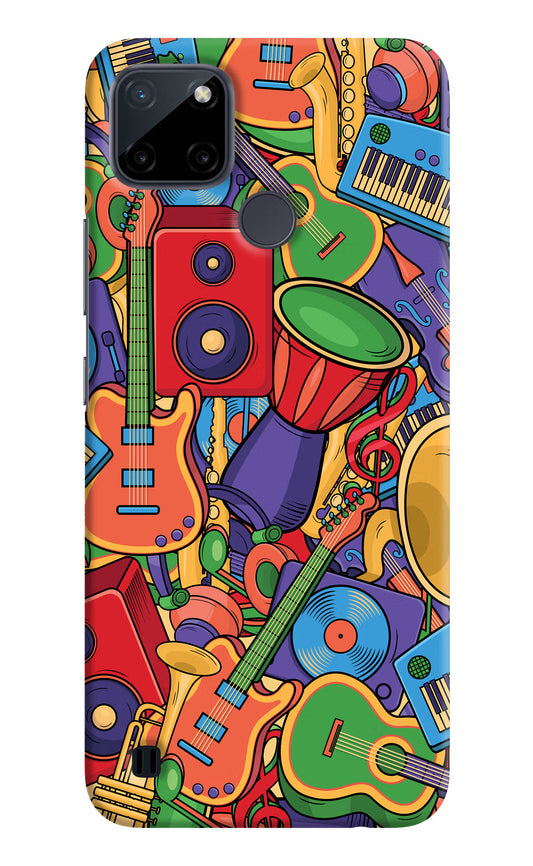 Music Instrument Doodle Realme C21Y/C25Y Hard Case Back Cover by Casekaro