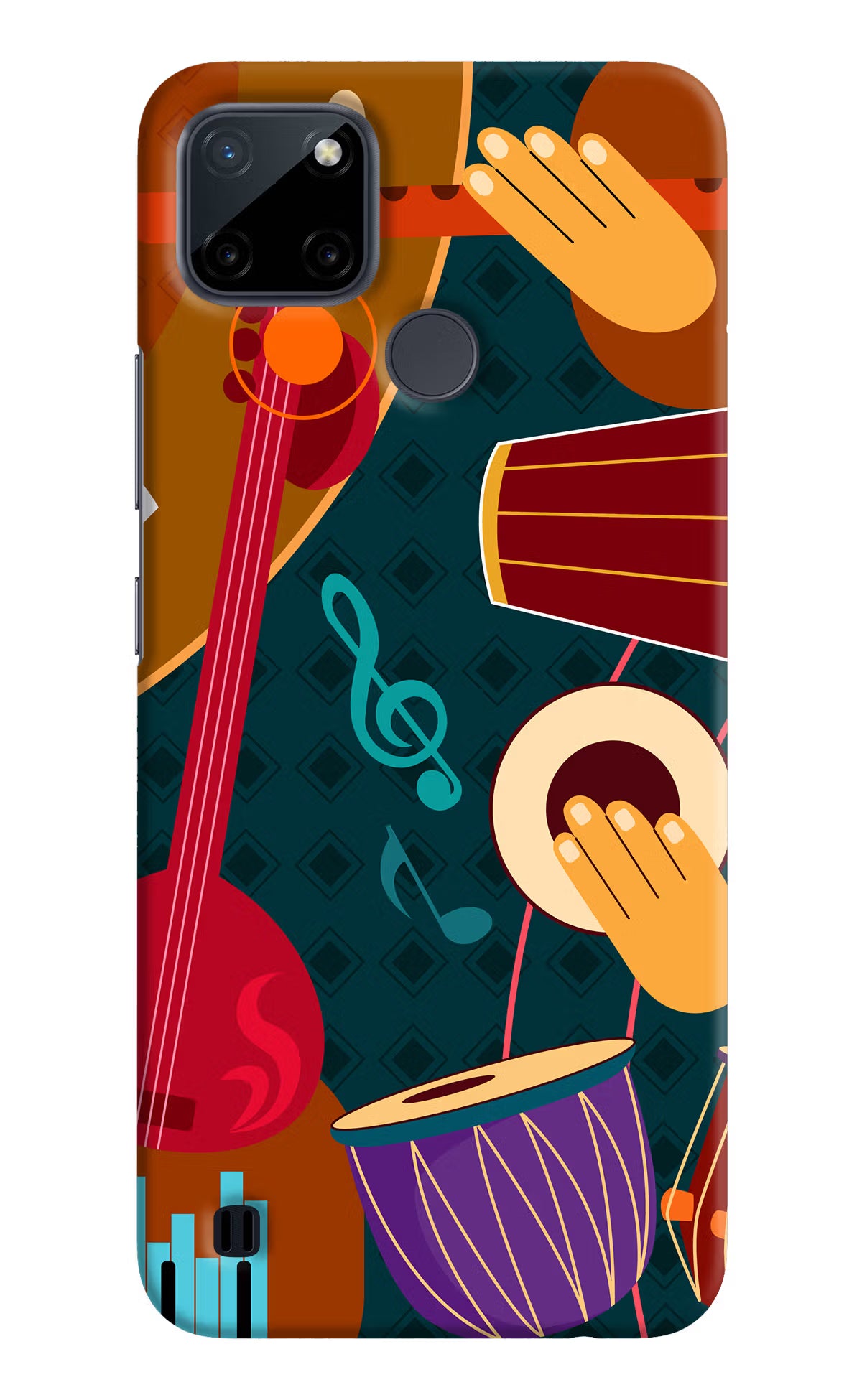 Music Instrument Realme C21Y/C25Y Hard Case Back Cover by Casekaro