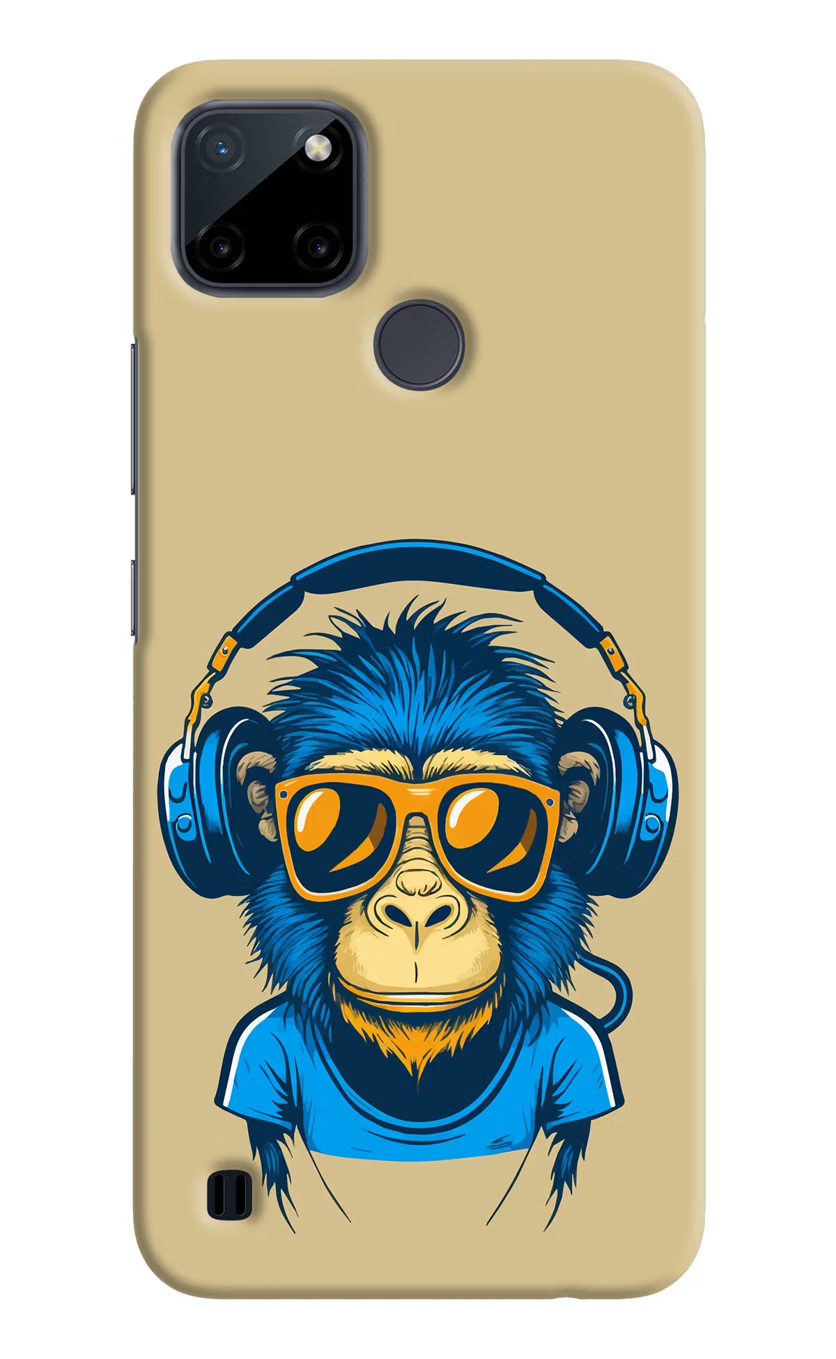 Monkey Headphone Realme C21Y/C25Y Hard Case Back Cover by Casekaro