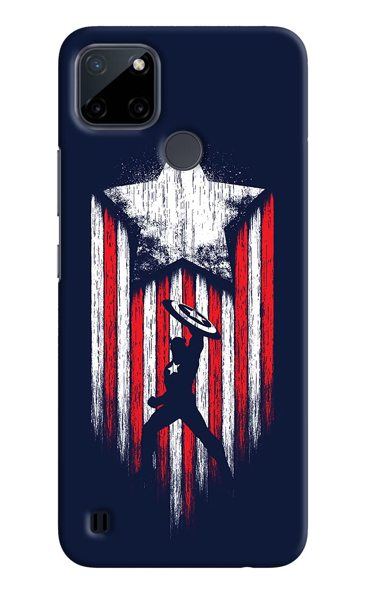 Captain America Marvel Art Realme C21Y/C25Y Hard Case Back Cover by Casekaro
