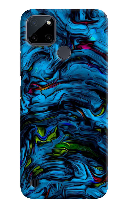 Dark Blue Abstract Realme C21Y/C25Y Hard Case Back Cover by Casekaro