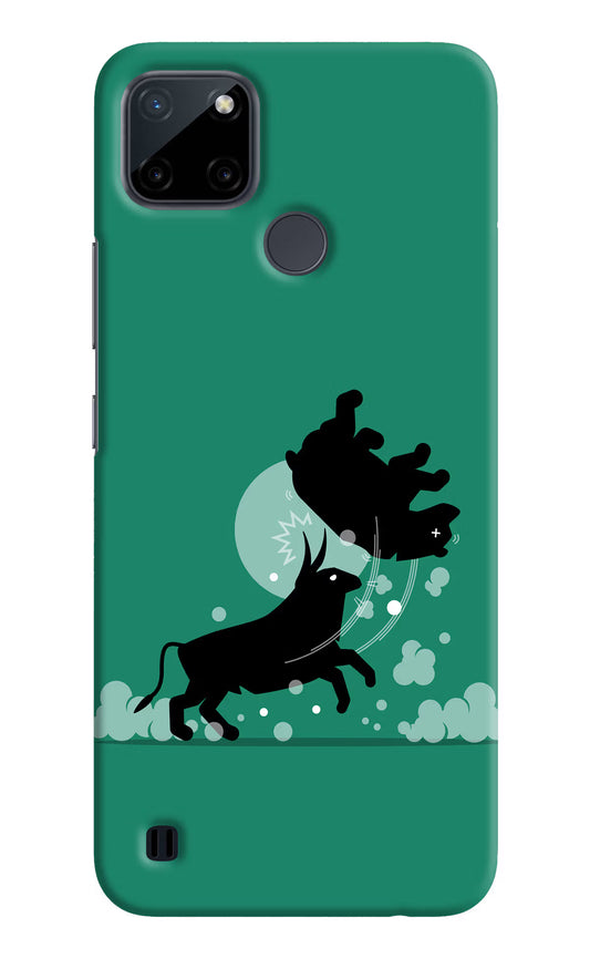 Bull Conqueror Realme C21Y/C25Y Hard Case Back Cover by Casekaro