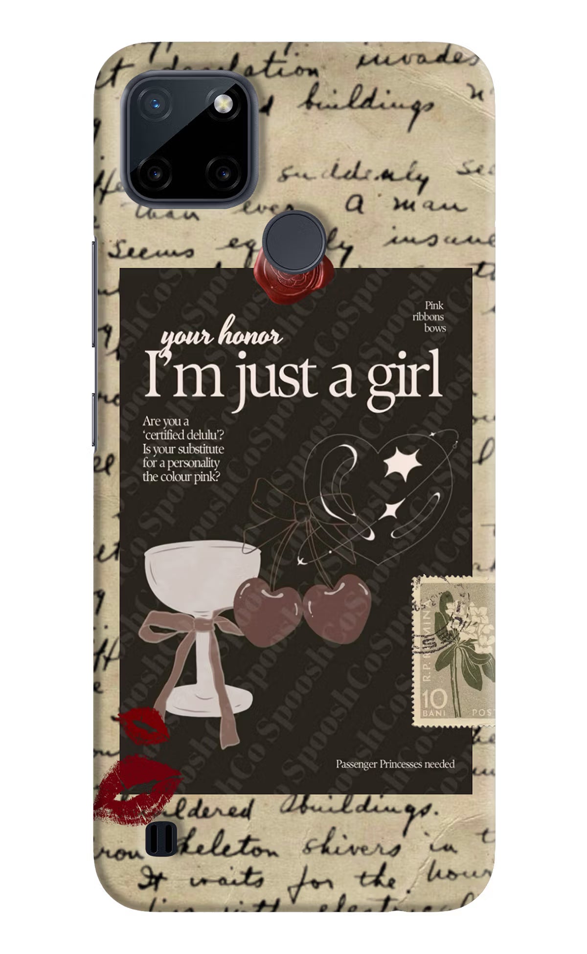 I am just a girl Realme C21Y/C25Y Hard Case Back Cover by Casekaro