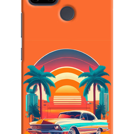 Palm Drive 80s Realme C21Y/C25Y Hard Case Back Cover by Casekaro