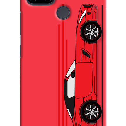 Red Velocity Realme C21Y/C25Y Hard Case Back Cover by Casekaro