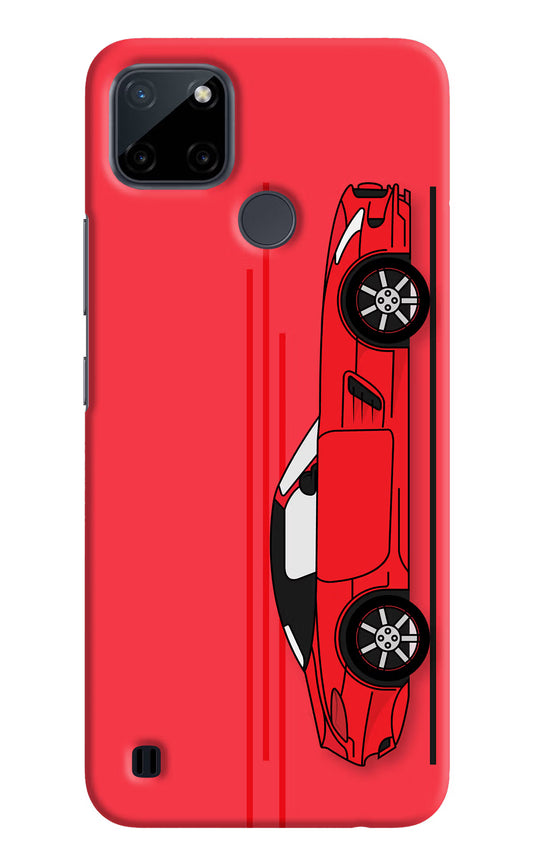 Red Velocity Realme C21Y/C25Y Hard Case Back Cover by Casekaro