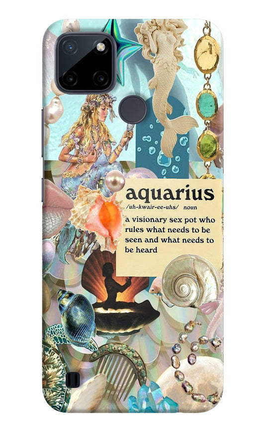 Aquarius Zodiac Realme C21Y/C25Y Hard Case Back Cover by Casekaro