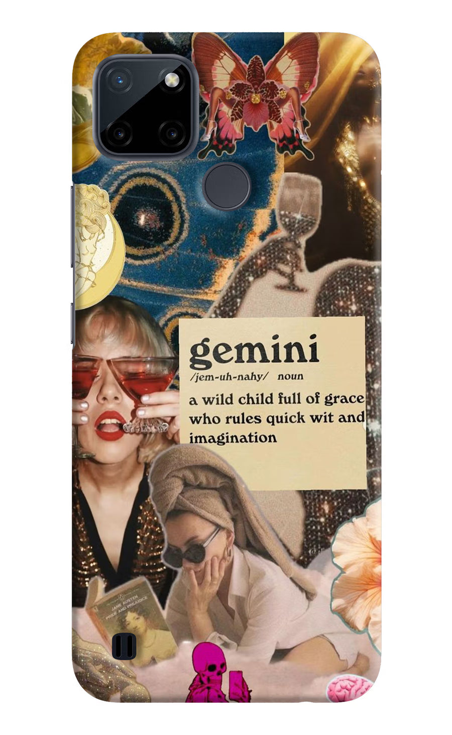 Gemini Zodiac Realme C21Y/C25Y Back Cover, Hard case