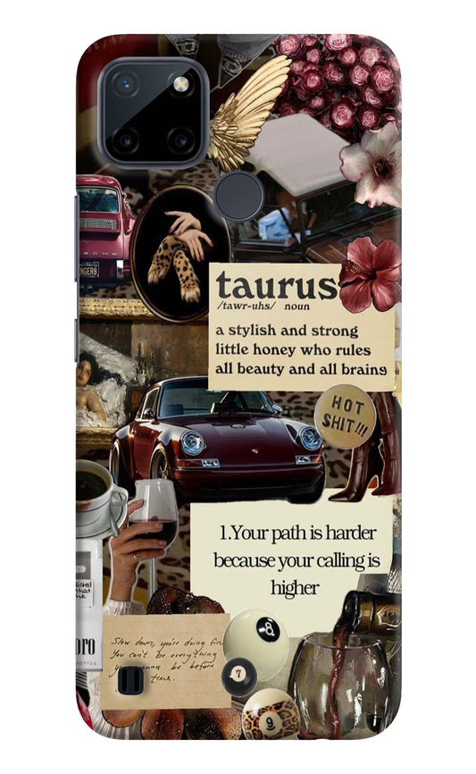Taurus Zodiac Realme C21Y/C25Y Hard Case Back Cover by Casekaro